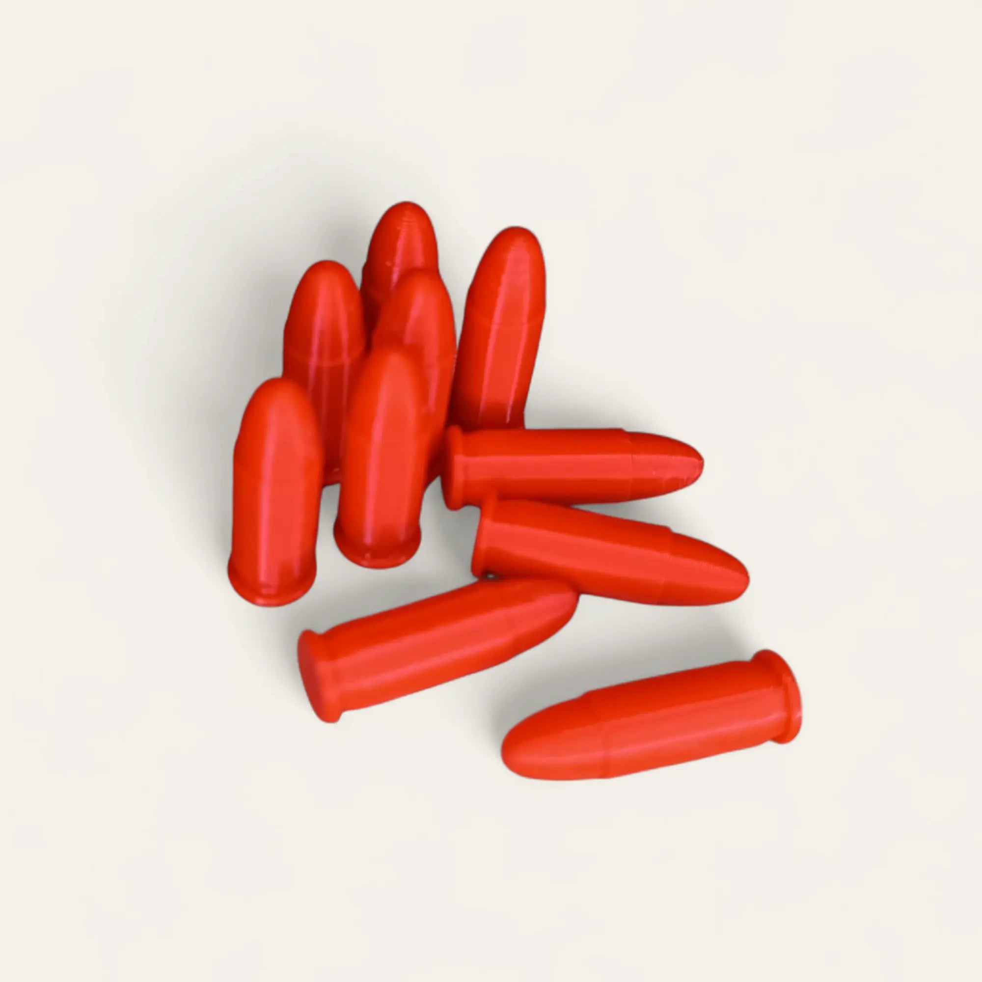 10 Cartouches Amortisseur/Manipulation Rouge en 25acp/ 6.35 - Impression de liberté