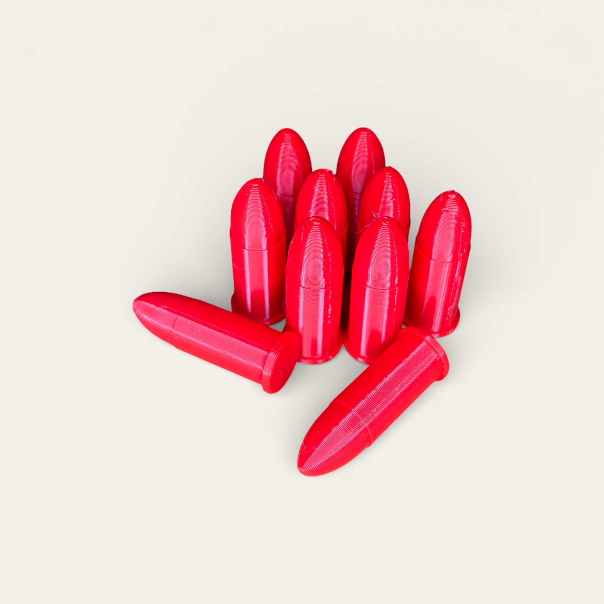 10 Cartouches Amortisseur/Manipulation Rouge en .38 s&w