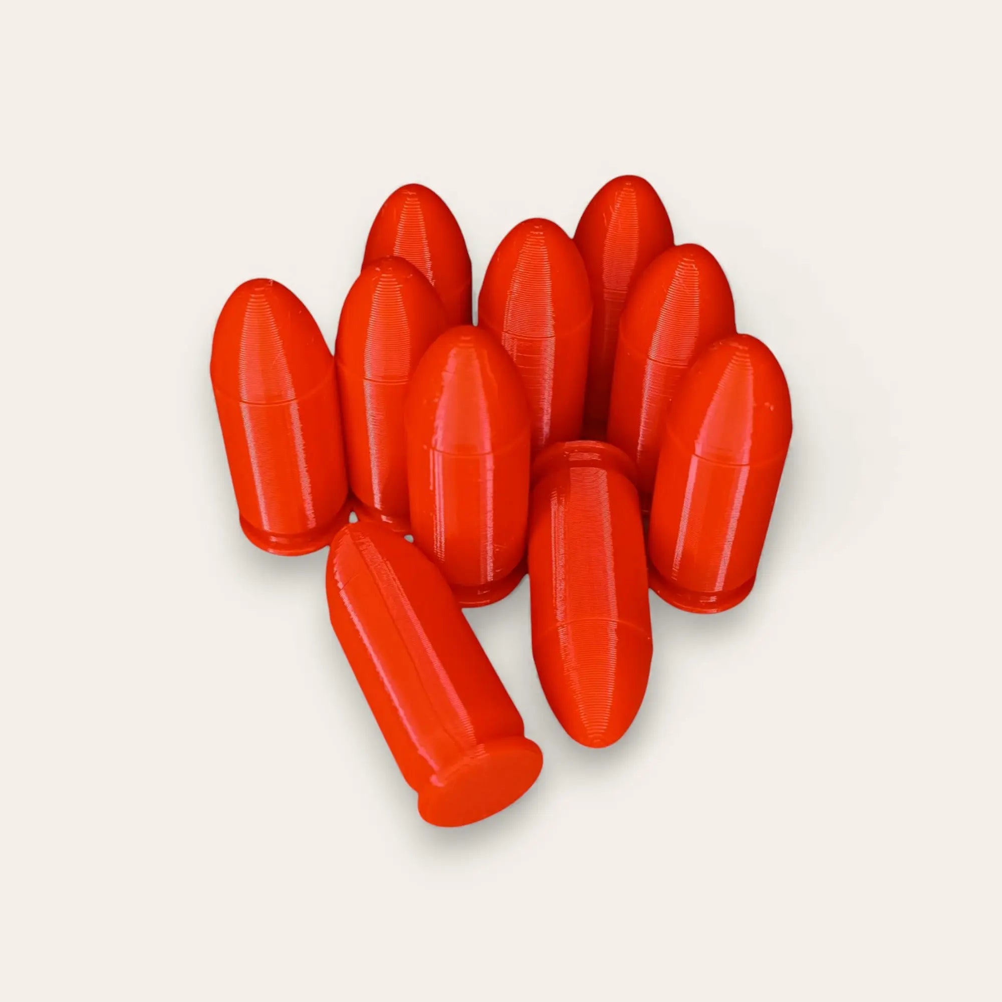 10 Cartouches Amortisseur/Manipulation Rouge en 45acp Impression de liberté