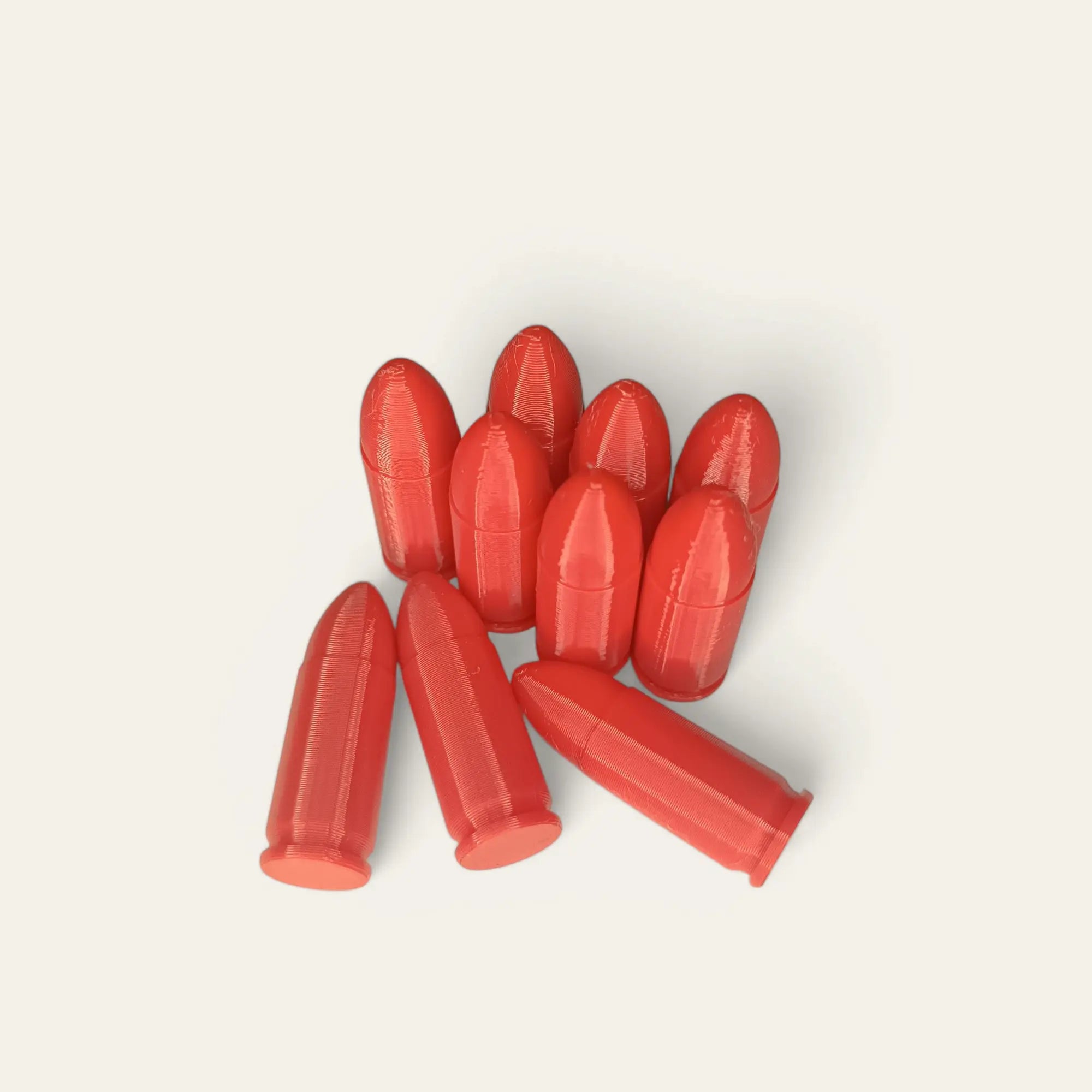 10 Cartouches Amortisseur/Manipulation Rouge en 9x19 parabellum - Impression de liberté