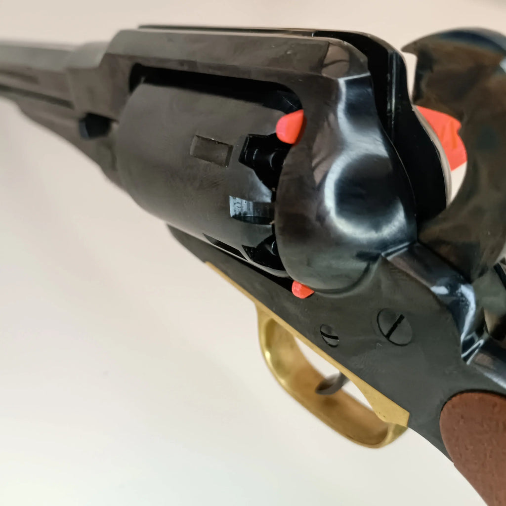 Lot de 5 Drapeaux Témoin de Chambre – Revolvers à Poudre Noire – Remington 1858 / Colt 1851–1860 / Spiller & Burr - Impression de liberté