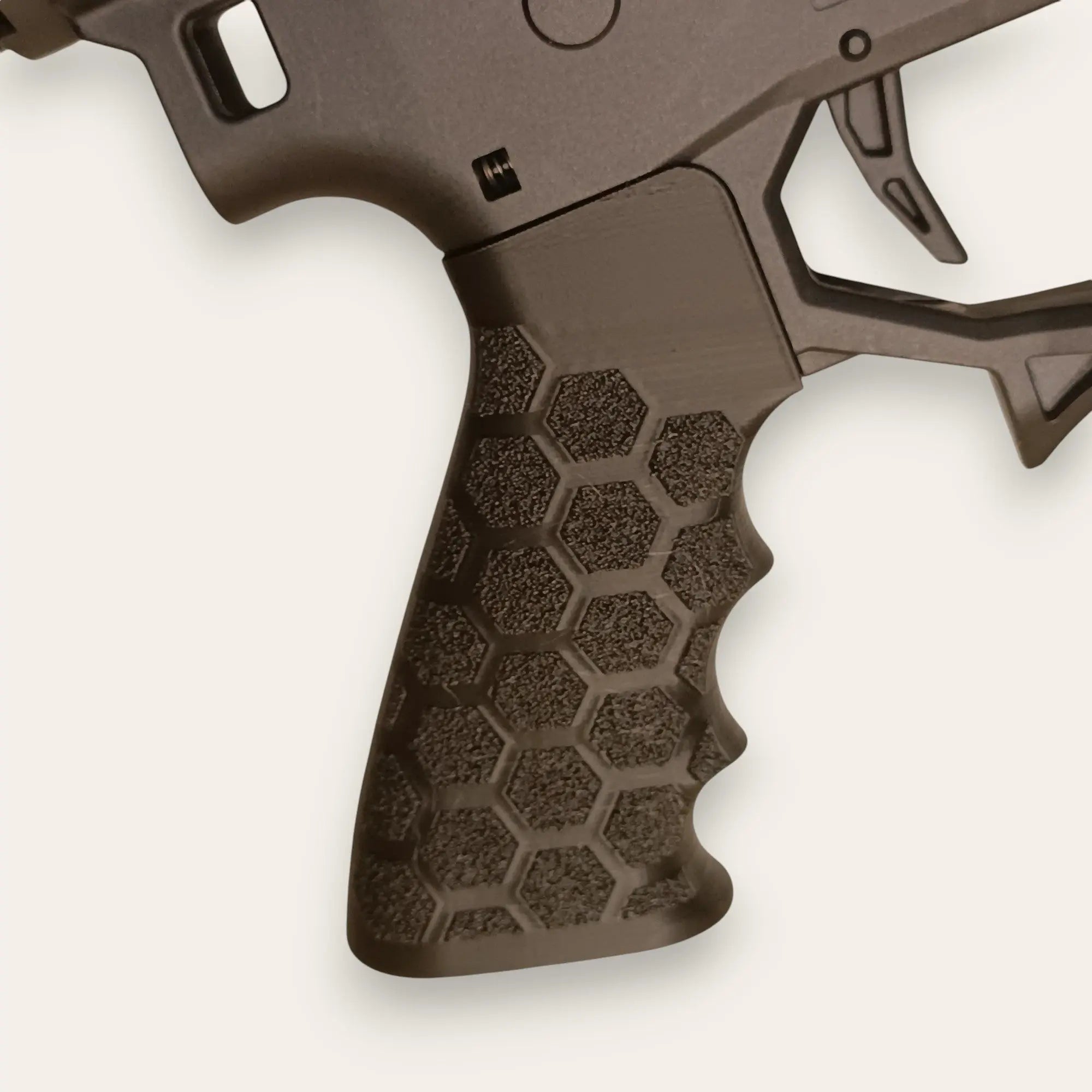 Poignée AR-15 - texture hexagonale - noire - Impression de liberté