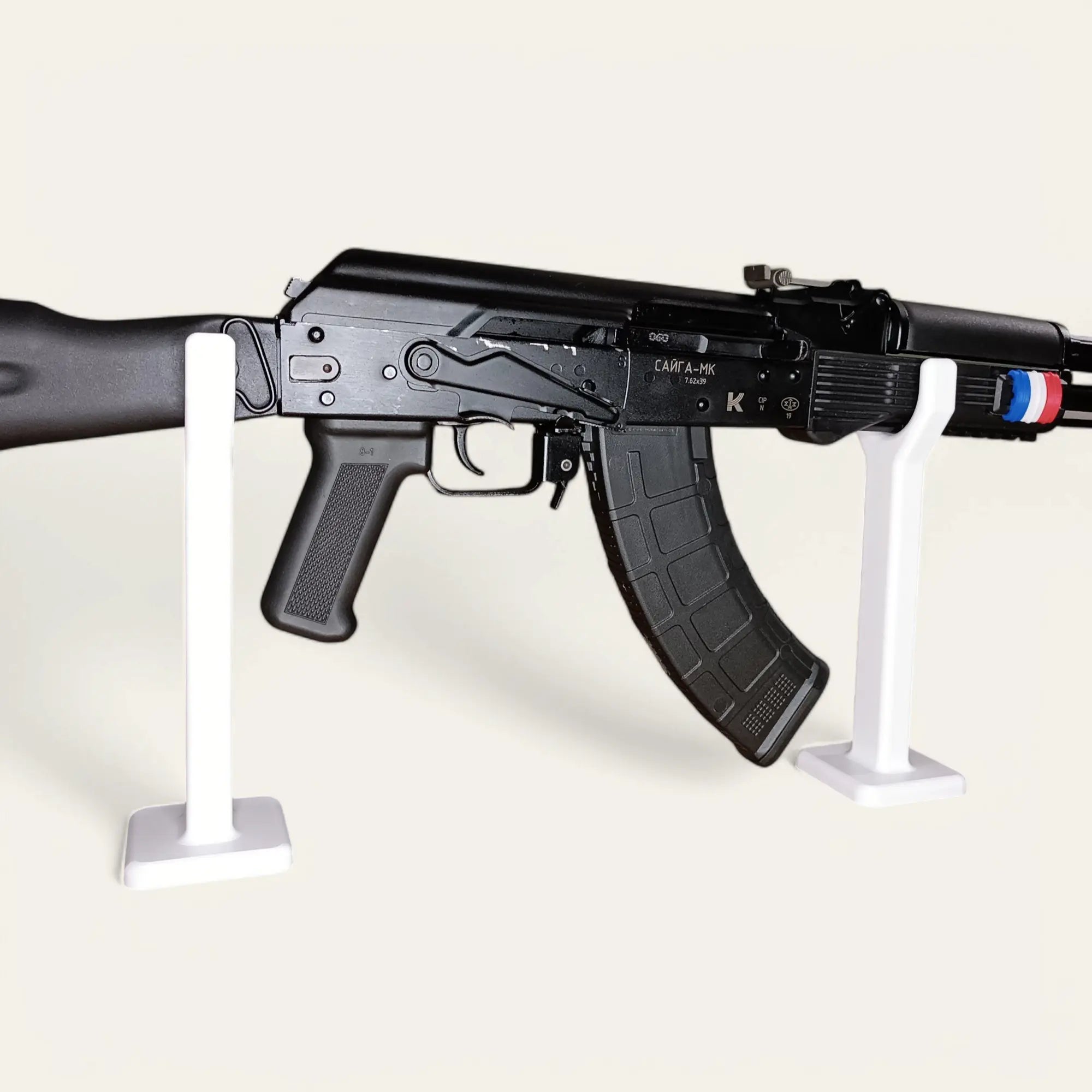 Lot de 2 supports petits noirs universels pour fusils - Taille et couleur au choix - Impression de liberté