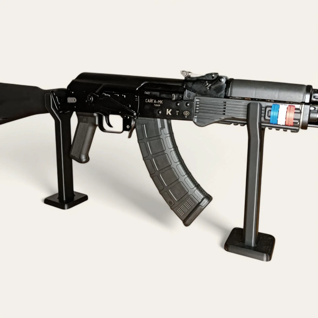 Lot de 2 supports petits noirs universels pour fusils - Taille et couleur au choix - Impression de liberté