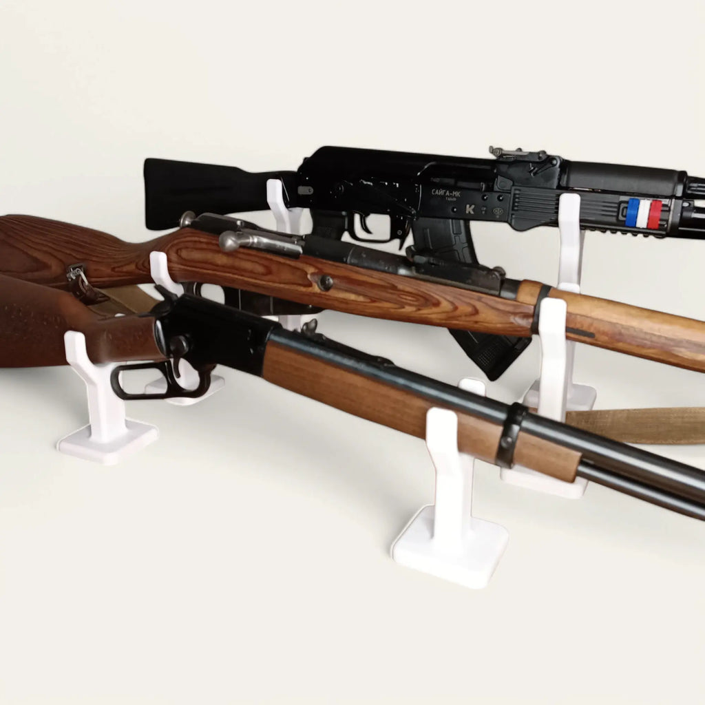 Lot de 2 supports petits noirs universels pour fusils - Taille et couleur au choix - Impression de liberté