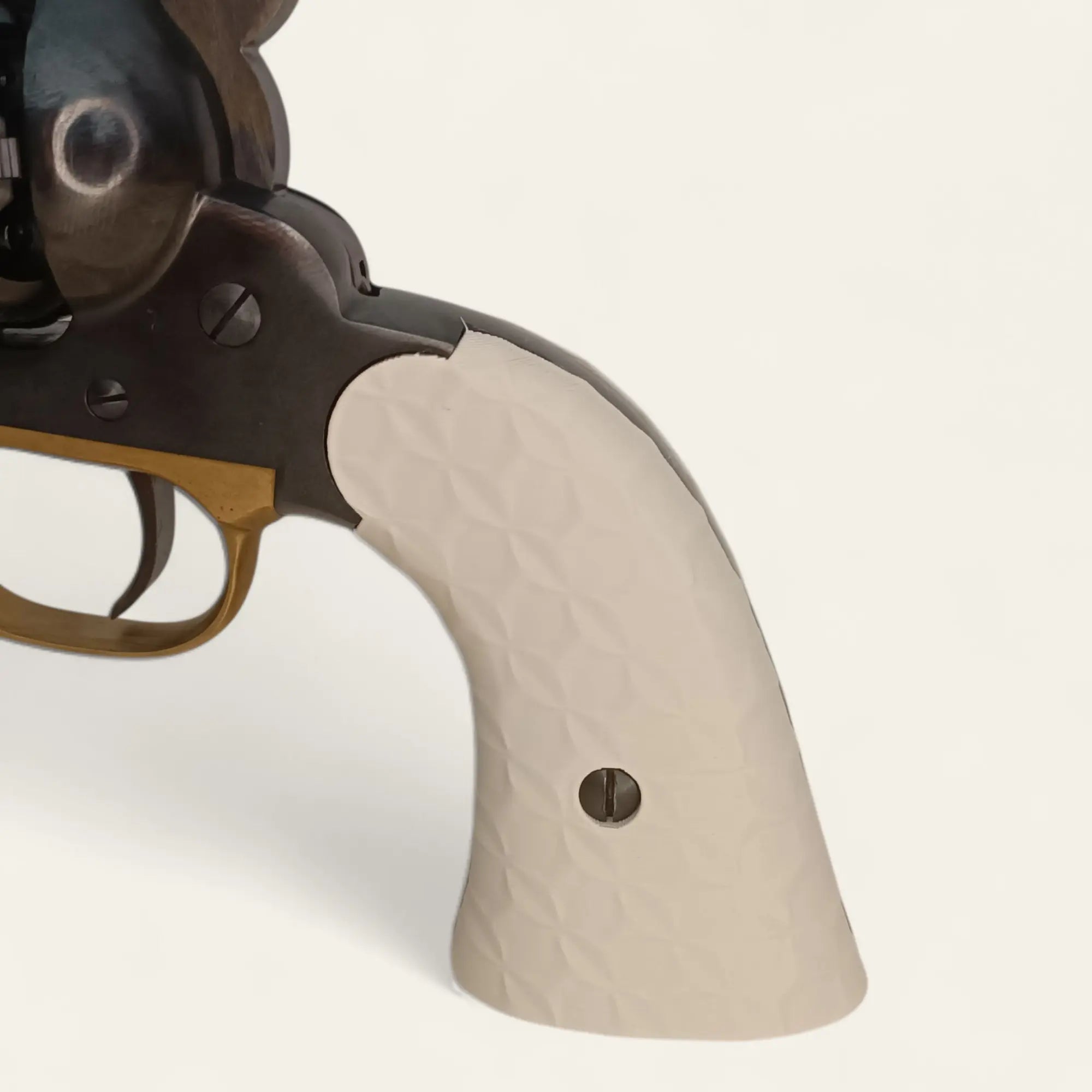 Plaquettes Remington 1858 Pietta – texture noeud papillon – Couleurs au choix (Noir, Blanc, Ivoire, Os) Impression de liberté