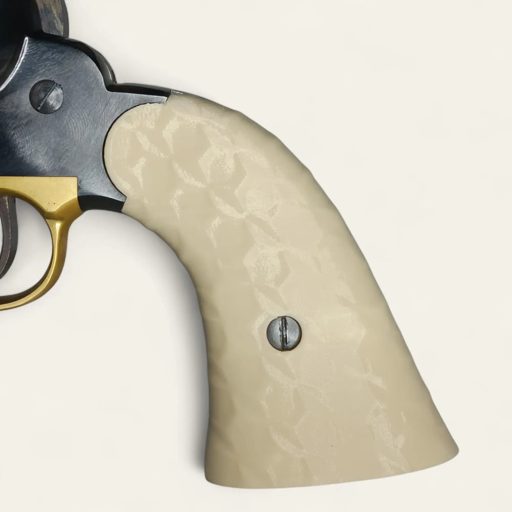 Plaquettes Remington 1858 Pietta – texture noeud papillon – Couleurs au choix (Noir, Blanc, Ivoire, Os) Impression de liberté