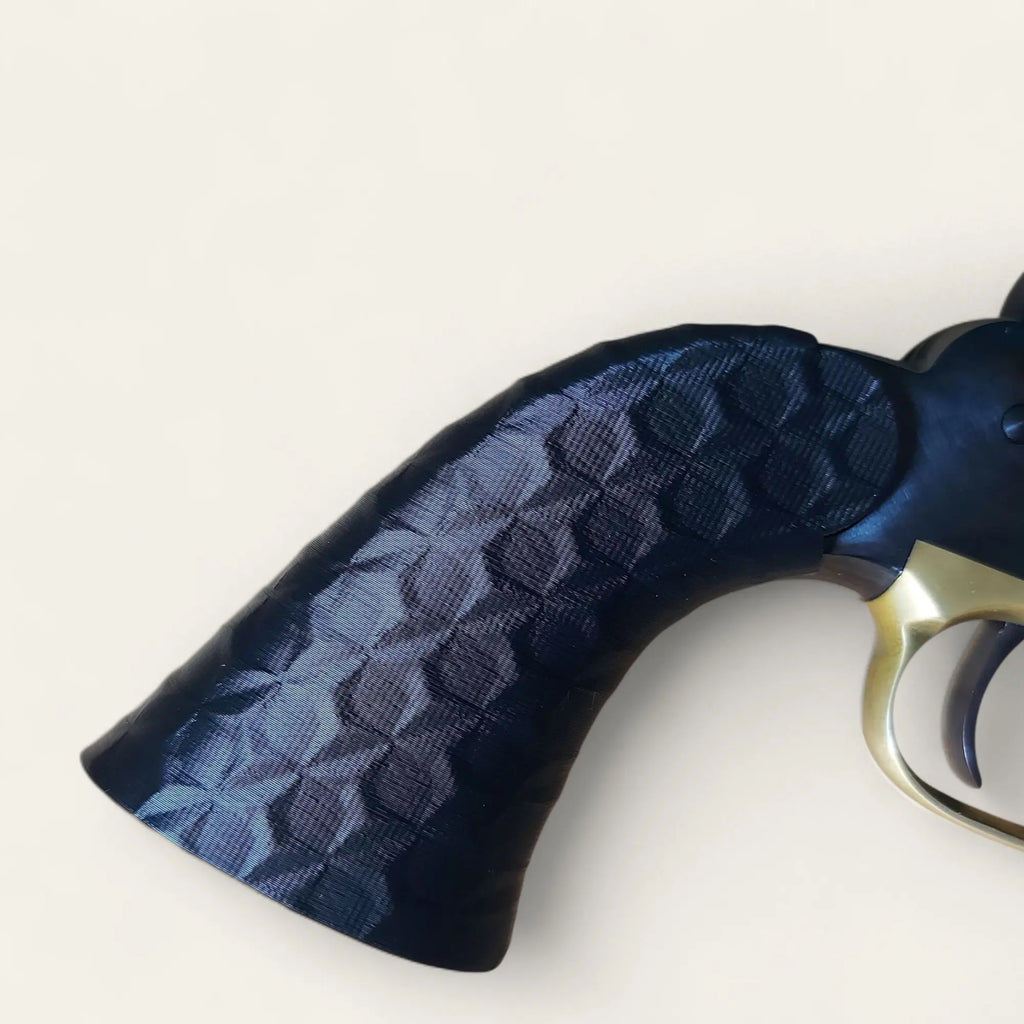 Plaquettes Remington 1858 Pietta – texture noeud papillon – Couleurs au choix (Noir, Blanc, Ivoire, Os) Impression de liberté